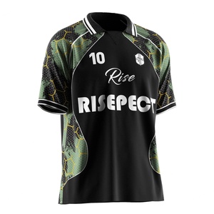 Camiseta de Entrenamiento de Fútbol con Cuello Polo en V, Tejido de Secado Rápido y Detalles Personalizables para Ejercicios de Práctica - Product Image 5