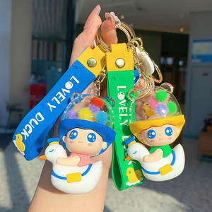 Lilangda – Pendentif de sac en caoutchouc 3D mignon pour garçons et filles, petits cadeaux d'Halloween, personnages de contes de fées, porte-clés canard voyageur, couple - Product Image 6