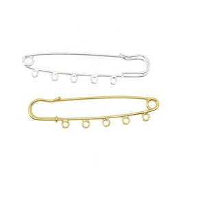 8 cm 5 cm <span class=keywords><strong>4</strong></span> cm Kilt Pin 5/3 <span class=keywords><strong>loop</strong></span> polos emas/perak anak bros keselamatan Islam Allah perhiasan pesta pernikahan paduan bros - Product Image 2