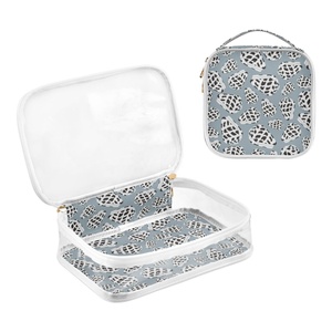Bolsas de Maquillaje Transparentes de PVC con Diseño Personalizado en Hebreo, Impermeables, para Mujer, Bolsas Organizadoras de Cosméticos de Viaje con Cierre, Estilo Hawaiano - Product Image 3