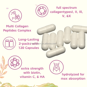 महिलाओं और पुरुषों के लिए त्वचा के बाल नाखून संयुक्त स्वास्थ्य में सुधार के लिए बेहतर कोलेजन कैप्सूल सौंदर्य पूरक - Product Image 3