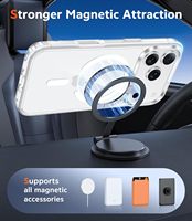 FNTCASE pour 17 Pro Max, étui de protection transparent robuste anti-jaunissement magnétique mince en TPU, résistant aux chocs