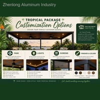 Pérgola Inteligente Integrada de Aluminio con Techo de Láminas y Control Zigbee para Automatización de Exteriores