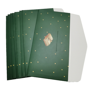 Tùy chỉnh sang trọng Kinh Doanh Phong bì hot-dập tùy chỉnh lá vàng Quà Tặng đóng gói Kraft tông giấy phong bì với dán - Product Image 2