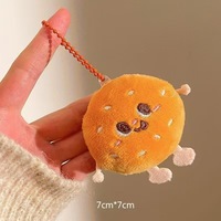 Pendentif en peluche créatif et mignon en forme de frites, burger, toast, pour décoration de sac, porte-clés, petit cadeau