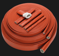 Protector de cable de sensor de nivel óptico de manga de fibra de vidrio recubierto de silicona de alta temperatura