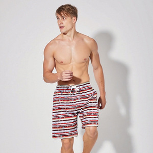 Shorts de Playa para Hombre, de Secado Rápido, con Rayas, Cordón Ajustable, Forro, Corte Holgado, Talla Europea, para Adultos, Ropa Casual de Verano - Product Image 2