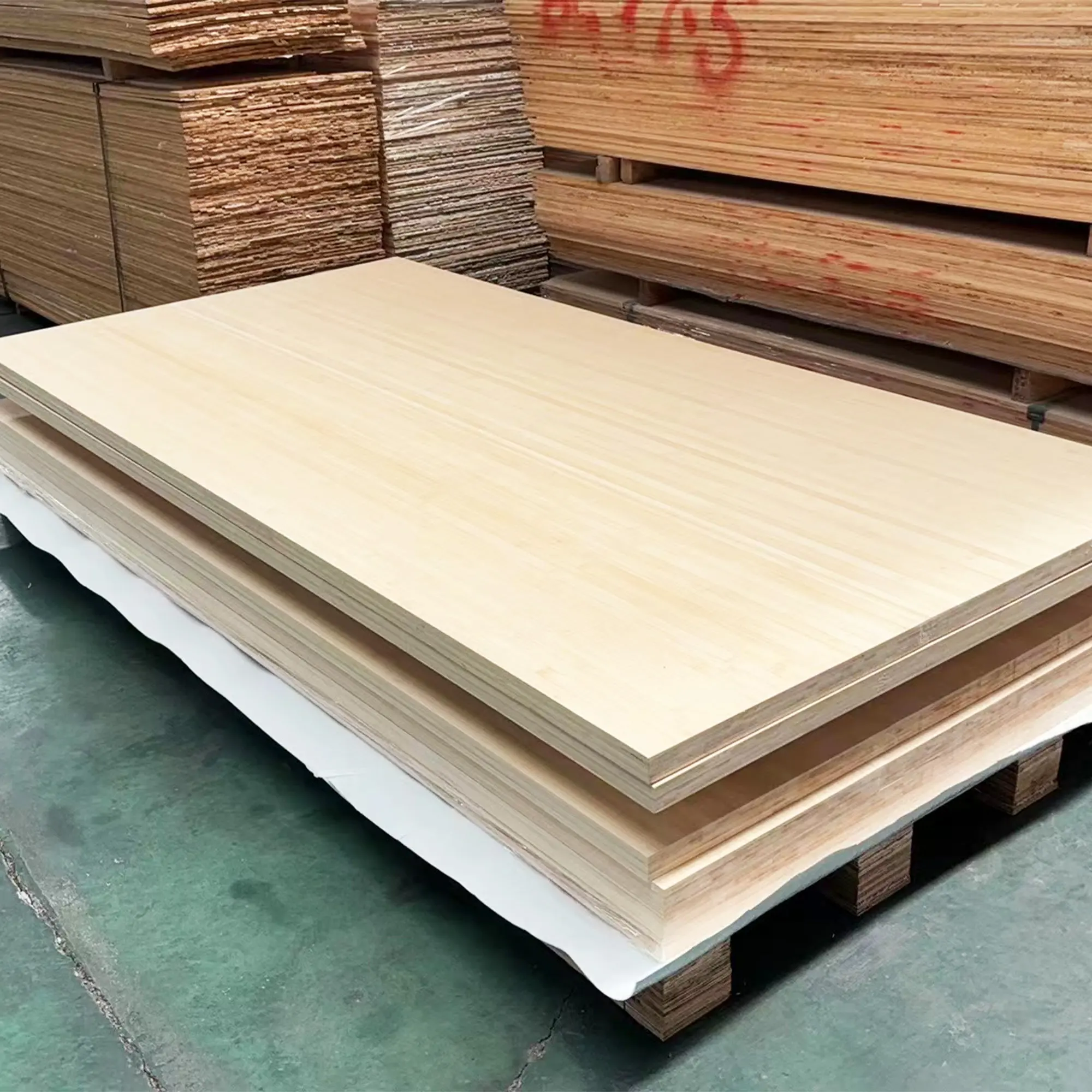 ZAIAN eco friendly building board high quality 18mm laminate bamboo plywood sheet for interior