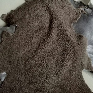 羊皮カーリーカスタムグレーショートウール本物の柔らかいシアリング - Product Image 3