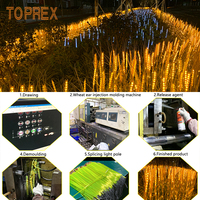 Lampe LED en forme d'épi de blé pour la vente en gros, décoration paysagère dorée, simulation d'herbe pour parcs à thème et éclairage urbain