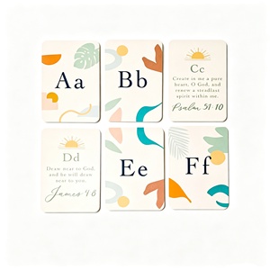 Tarjetas Educativas de Aprendizaje de Letras, Juego de Memoria para Bebés y Niños, Papel Reciclable, Personalizable - Product Image 1