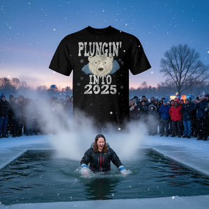 T-shirt Plongée dans l'Eau Froide pour l'Événement du Nouvel An 2025 – Vêtements pour la Plongée dans l'Eau Froide - Product Image 3