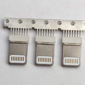 หัวชาร์จ I-Phone 8ขา <span class=keywords><strong>USB</strong></span> ชนิด <span class=keywords><strong>B</strong></span> iOS หัวต่อตัวผู้90องศา2.4A สแตนเลส SMT - Product Image 6