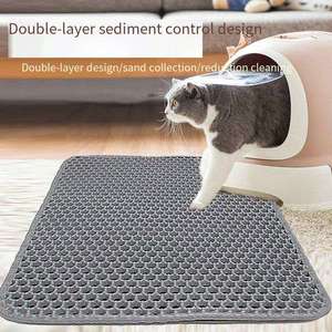 Wholesale Waterproof Pet Mats <b>Pads</b> Easy Clean Double Layer Litter Trapper for Protect Floor Carpet <b>Bed</b> Customization - Product Image 2