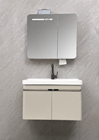 Meuble de salle de bain suspendu avec miroir LED, armoire de rangement intelligente, design moderne, pour hôtel, garantie 3 ans, fournisseur OEM ODM