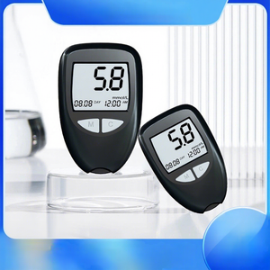 자동 종료 기능 LED 디스플레이 <span class=keywords><strong>5</strong></span>초 빠른 측정 코드 없는 미세 혈액 채취 가정용 혈당 측정기 - Product Image 2