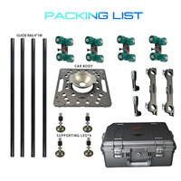 Système de chariot portable NS-20 Rail coulissant en alliage d'aluminium caméra patineuse Dolly Kit de piste de luxe Film et équipement de caméra de télévision