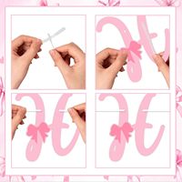 Spanduk Pesta Ulang Tahun Pilates dan Pink Bow Dekorasi Ulang Tahun Bertema Pilates Pink untuk Perlengkapan Pesta Bertema Olahraga Kebugaran Anak Perempuan