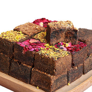 Açúcar Marrom Natural Misturado Flores Secas Chá Handmade Ginger Cubes Flavors Rose Flores Chá Herbal Saudável Cubos de açúcar preto - Product Image 1