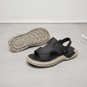 2026 New Arrival Hand Stitched <b>Velcro</b> Genuine Leather Closed Toe Sandals Cool Durable Middle Aged Elderly <b>Men</b> <b>Shoes</b> - Product Image 3