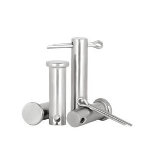 Goupilles d'axe à tête plate en acier au carbone zingué sur mesure OEM avec trous, goupilles à fourche en acier inoxydable avec clips, goupilles de positionnement GB882 - Product Image 3