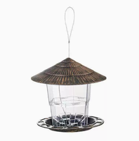 Mangeoire à oiseaux murale suspendue anti-écureuil en cascade, en matériau résistant à l'eau et à la rouille pour usage extérieur, design moderne pour animaux