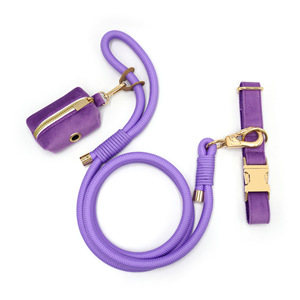 Nuevo <span class=keywords><strong>Collar</strong></span> de Terciopelo para Perro con Porta Bolsas para Excrementos, Correa Resistente Hecha a Mano, Precio de Fábrica al por Mayor - Product Image 6