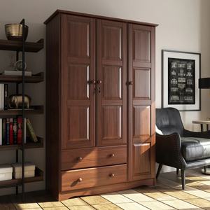 Armoire de style classique personnalisée de haute qualité, couleur noyer, design shaker, armoire en bois massif, <span class=keywords><strong>petite</strong></span> armoire de rangement pour <span class=keywords><strong>chambre</strong></span> à coucher - Product Image 1