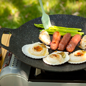 Grilling Korean <strong>Grill</strong> <strong>Pan</strong> Nonstick Round BBQ Griddle Compatible for Induction/Gas Stove/Electric Cooktop - Product Image 4