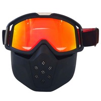 Lunettes de motocross MX personnalisées avec logo OEM, protection UV400, anti-buée, monture en TPU, pour moto tout-terrain, avec films détachables