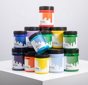 Venta al por mayor 500ml pinturas de pared Liquied acrílico pintura Color Set OEM para pintura al aire libre 3D pintura acrílica - Product Image 5