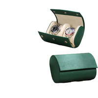 Étui de montre de luxe en cuir pleine fleur Saffiano, résistant à l'eau, avec doublure en coton, de haute qualité, véritable et authentique, vente en gros