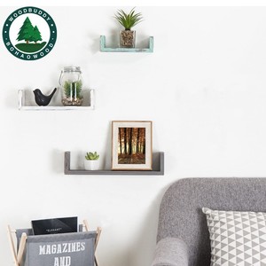 Woodbuddy <b>Wall</b> <b>Mounted</b> Wooden <b>Shelves</b> Rectangle Multiple Colors Living Room Storage Organization - Product Image 1