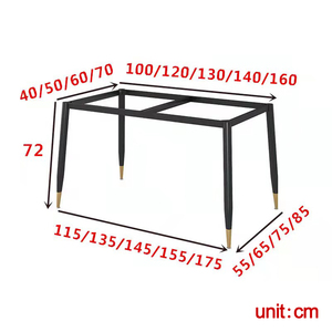 Đen Vàng Bàn Ăn Cơ Sở <span class=keywords><strong>Durable</strong></span> Marble Bảng Chân Tùy Chỉnh Nội Thất Chân - Product Image 5