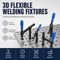 Système de gabarit de soudage flexible 3D, plateforme de soudage tridimensionnelle avec kits de fixation complets pour travaux de soudage métallique