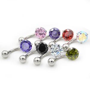 Ensemble de bijoux de <span class=keywords><strong>piercing</strong></span> pour <span class=keywords><strong>femme</strong></span> en acier inoxydable, micro-pavé de zircon rose, forme cœur, pour nombril et tétons, style simple et tendance - Product Image 2