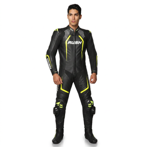 Rushmoto Sports Men's Leather Racing Suits-Plus Size Breathable Waterproof Quick Dry Anti-UV Full Sleeve Motorcycle Protective - Product Image 4