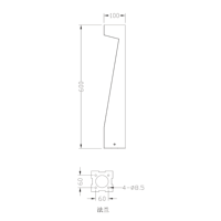 Lampadaire LED extérieur pour pelouse, lumière de jardin, AC, bois, 10W, 85-265V, 100LM/W, PC, aluminium, 100XH600MM