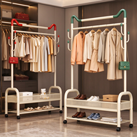 Séchoir à linge pliable double niveau en acier carbone extra épais, robuste, pour extérieur et salon, organisateur de vêtements