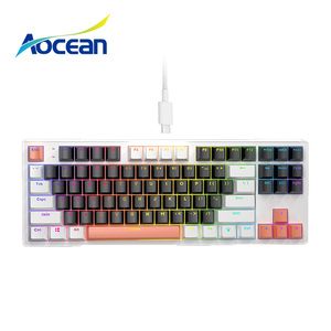 Nhà Máy Bán buôn Gamer teclado Bàn phím cầu vồng Backlit Type-C máy tính PC không dây Bàn phím cơ khí cho máy tính để bàn chơi game - Product Image 1