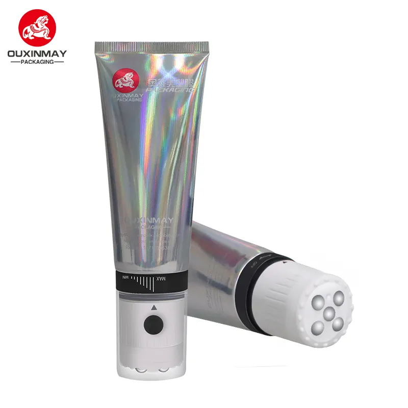 पूरे बिक्री पीसीआर जैव 50ml-200ml स्किनकेयर के लिए चमकदार रोलर शरीर लोशन कॉस्मेटिक ट्यूब पैकेजिंग रोलर गेंद ट्यूब