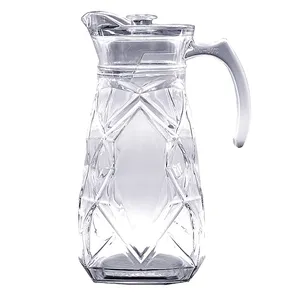 Hot Sale G-Horse 7PCS Glass Drinking Set 1.8L Cold Water Jug With 6PCS Drink Cups Juice Tea Pitcher Set With Lid And Handle