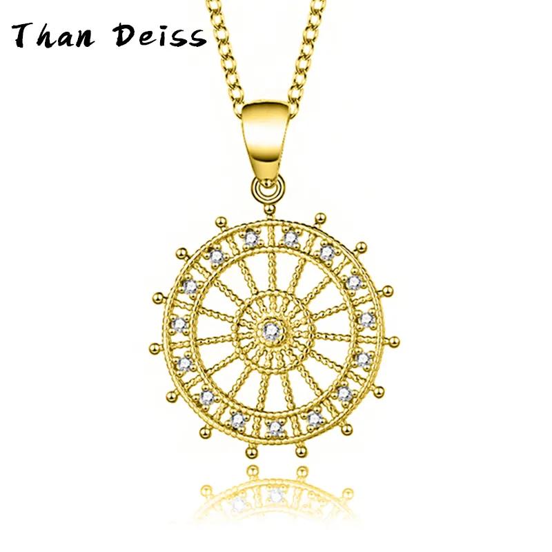 s925 Sterling Silver Rudder Compass Necklace Women's Pendant Design Personalized Temperament Netflix Clavicle Chain