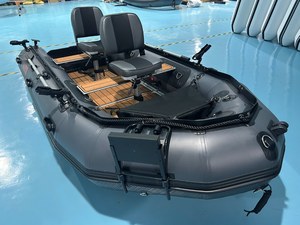 Bateau robuste RSA-HD380 gris foncé de 380 cm avec renfort de fond et <span class=keywords><strong>support</strong></span> <span class=keywords><strong>moteur</strong></span>, <span class=keywords><strong>support</strong></span> radar pour l'aventure - Product Image 6