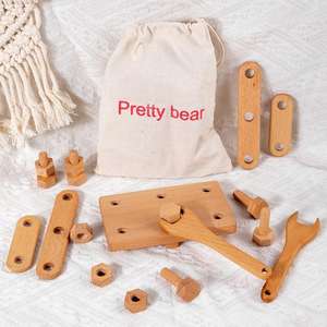 Boîte à outils en bois à faire soi-même, trousse de jeu de médecin, ensemble de jeu Montessori, cadeaux éducatifs précoces pour les garçons et les filles - Product Image 5