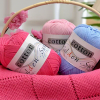 Hot Sale 100% Pure Cotton Yarn Dyed Spun Yarn for Hand Knitting Baby Sweaters and Clothes