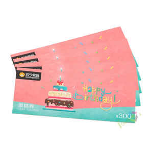 China Fabrica Vales de <span class=keywords><strong>Descuento</strong></span> con Logotipo Personalizado, Diseño Gratuito e Impresión, <span class=keywords><strong>Vale</strong></span> de Regalo para Tiendas - Product Image 1