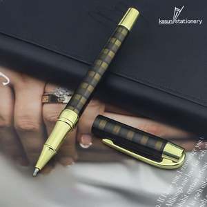 Stylos à bille en métal noir et or élégants, vente chaude, stylo roller avec logo personnalisé - Product Image 3