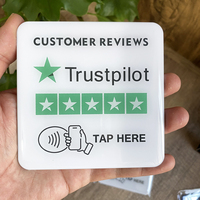 Tarjeta Inteligente NFC Impermeable de 13.56MHz, Tarjeta de PVC para Negocios, 10X10cm, ISO14443a, Logotipo Personalizado, Reseña en Trustpilot y Tripadvisor