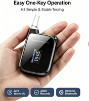 Testeur d'alcoolémie numérique Airsense H3 Mini avec capteur à pile à combustible et embouts buccaux pour un test précis du taux d'alcoolémie (BAC)